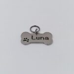 Placa de identificación para perros personalizada a láser