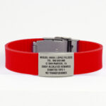 Pulsera de identificación médica. Pulsera de identificación personal.